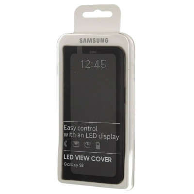 Кожени калъфи Кожени калъфи за Samsung  Кожен калъф тефтер LED VIEW COVER оригинален EF-NG955P за Samsung Galaxy S8 Plus G955 черен